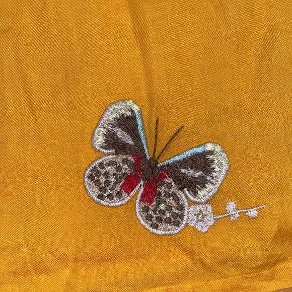 Johnny Was Ivona Linen Flutter Sleeve Blouse - Picture 6 of 8